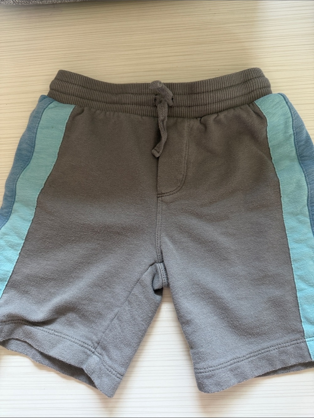 Splendid Gray Knit Shorts with Light Blue Side Panels